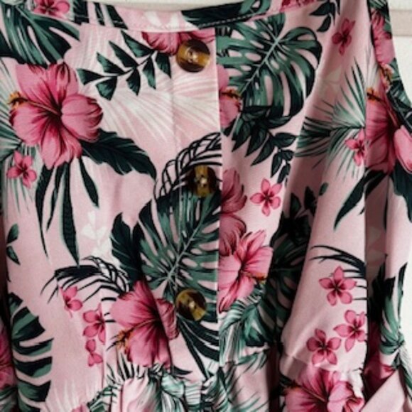 🧡3/15 PatPat Floral Romper Adjustable Straps Two Pockets Girls 5-6 - Picture 2 of 8